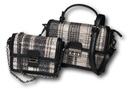 Damentasche Handtasche Umhängetasche Doppeltasche Clutch Messengertasche Black