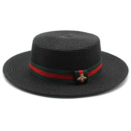 [184] Neuer Stil Hohe Qualität Männer Frauen Flacher Boater Hut Frühling Sommer Strand Designer Strohhut Panama Hüte